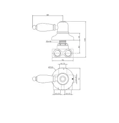 Huber Croisette Robinet cu supapă de trecere Crom 1/2 CS00027021