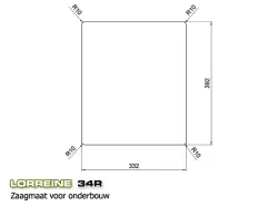 Lorreine 34R chiuvetă din oțel inoxidabil de lux 34x40 cm montaj la nivel deasupra și sub blat 1150178226