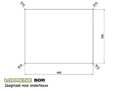 Lorreine 50R chiuvetă de lux din oțel inoxidabil 50x40 cm montaj la nivel deasupra și sub blat 1150178228