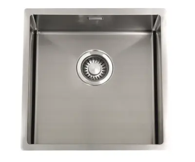 ABK Bingara 40fvi chiuvetă din oțel inoxidabil 40x40cm montaj la nivel sub blat și la suprafață  BIN40FVI