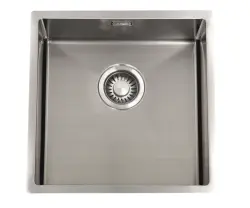 ABK Bingara chiuvetă din oțel inoxidabil pentru persoane cu dizabilități 10cm adâncime 40x40cm montaj la nivel sub blat și la suprafață BIN4010FVI