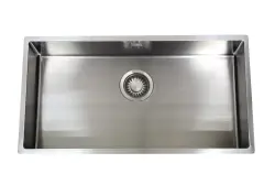ABK Bingara chiuvetă extra mare din oțel inoxidabil 80x40cm montaj la nivel sub blat și la suprafață BIN80FVI