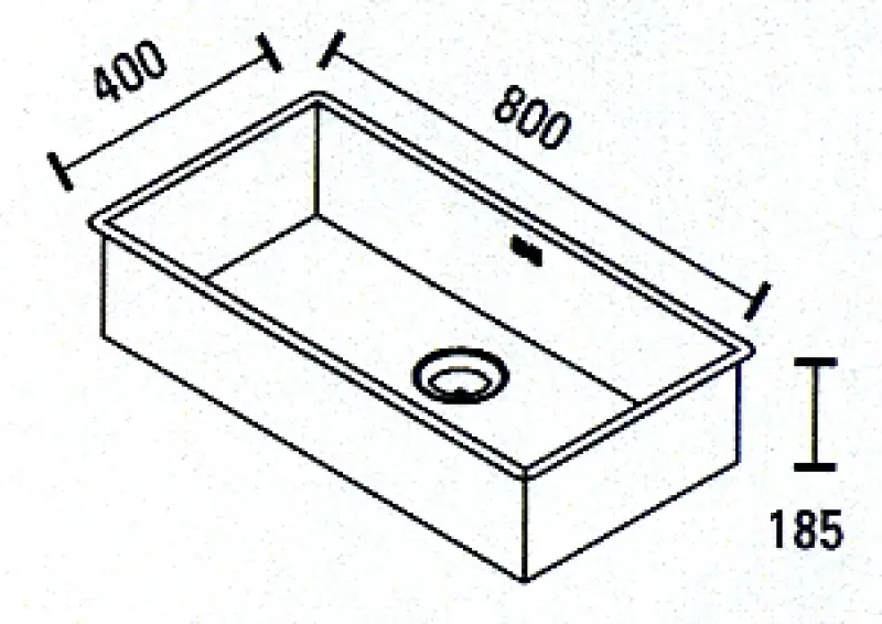 ABK Bingara chiuvetă extra mare din oțel inoxidabil 80x40cm montaj la nivel sub blat și la suprafață BIN80FVI