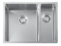 ABK Bingara 1.5 chiuvetă din oțel inoxidabil 34x40+15x40 cm cmontaj la nivel sub blat și deasupra BIN3415FVI