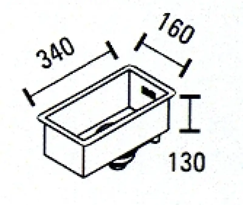 ABK Baronga chiuvetă mică din oțel inoxidabil 16x34 cm montaj la nivel sub blat și la suprafață BAR16FVI