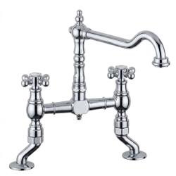 Old Fashion Two-holes with elows sink Stainles steel V1979RVSST