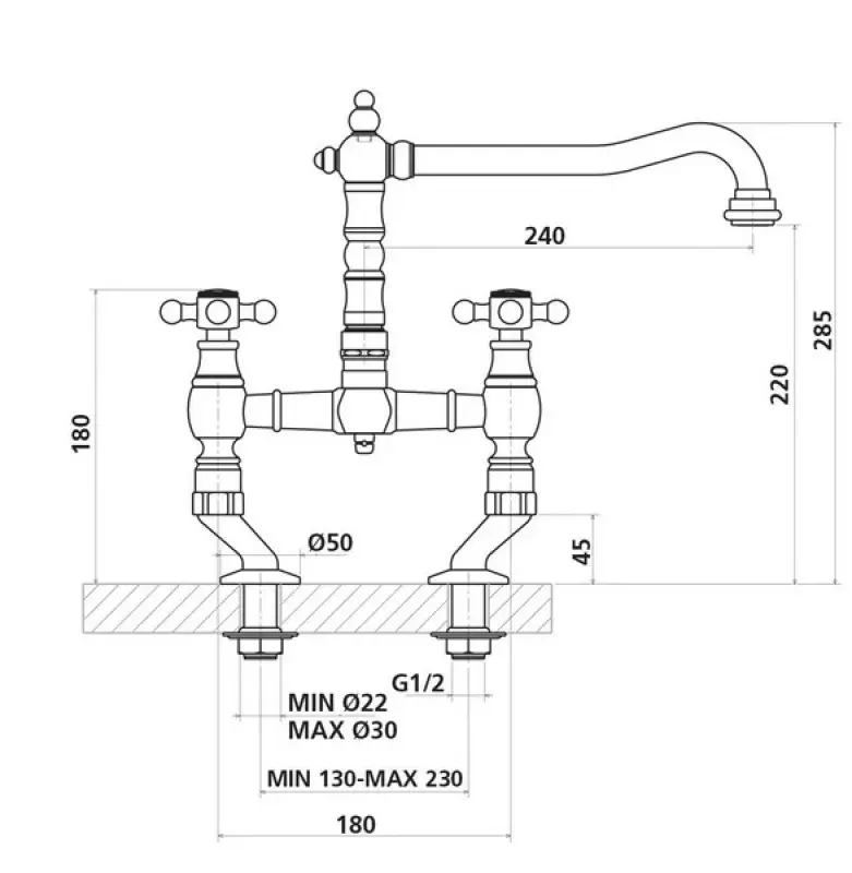 Baterie de bucătărie Nostalgică din oțel inoxidabil V1979RVSST