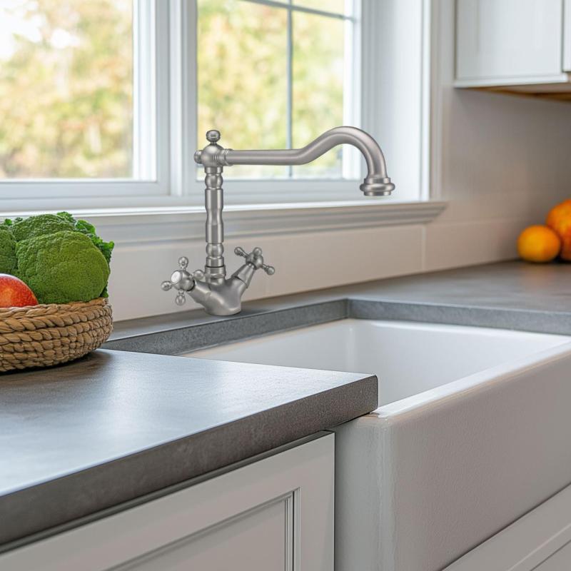 PB Robinet de bucătărie nostalgic V1910 din oțel inoxidabil