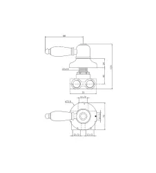 Huber Croisette Robinet de dérivation en bronze 1/2 CS00027027