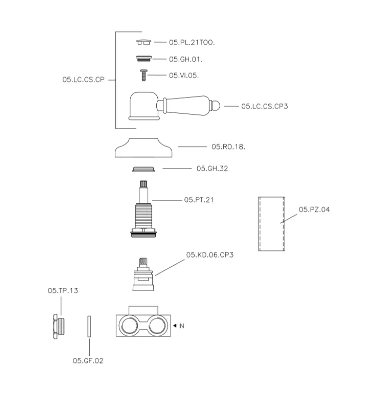 Huber Croisette Robinet de dérivation en bronze 1/2 CS00027027