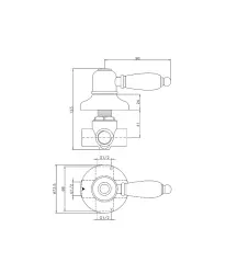 Robineta de schimbare Huber Croisette, bronz, 1/2 653.CS01H.BA