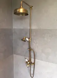 Setul de duș termostatic Huber Victorian, 15cm, bronz 590.VT01H.BA