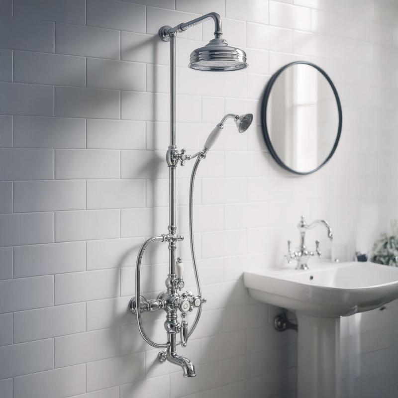 Huber Victorian Set de baie/cadă cu termostat 30cm RVS 592.VN31H.AC