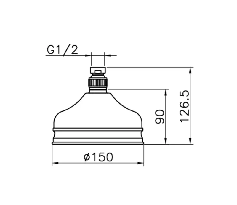 Huber Duș nostalgic de 15 cm, Bronz 05.SO.01H.BA
