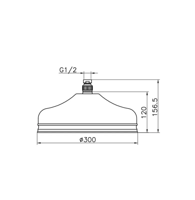 Dusche de ploaie nostalgică clasică mare Huber, 30 cm, oțel inoxidabil, 05.SO.03H.AC