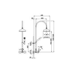 Cisal Arcana Împărăteasă robinet cu amestec pentru duș, set de duș aur EM00405024