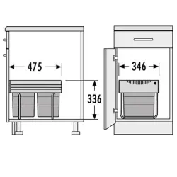 Coș de gunoi Hailo Tandem RB 1153449152.