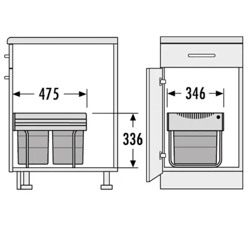 Coș de gunoi Hailo Tandem RB 1153449152.