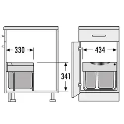 Hailo Tandem S 2 Coș de gunoi 1153449212