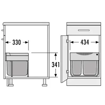 Hailo Tandem S 2 Coș de gunoi 1153449212