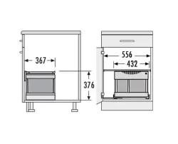 Hailo Tandem S 2 Plus 2 coșuri de gunoi 1153449242