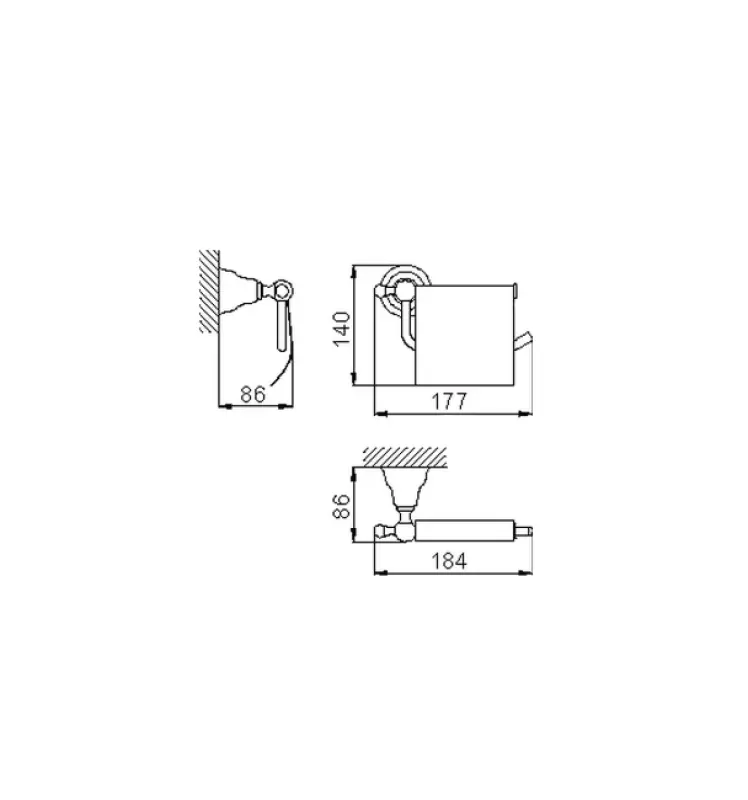 Huber Croisette suport pentru hârtie igienică clasică, cromat 4036.01H.CR