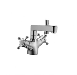 Robinetul termostatic Huber Victorian pentru montajul pe marginea băii, din oțel inoxidabil VTT620102A