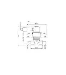 Huber Croisette Robinet de blocare încorporat, aur CS0003102G.