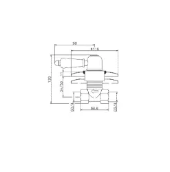 Huber Croisette Robinet încorporat cu oprire bronz CS00031327