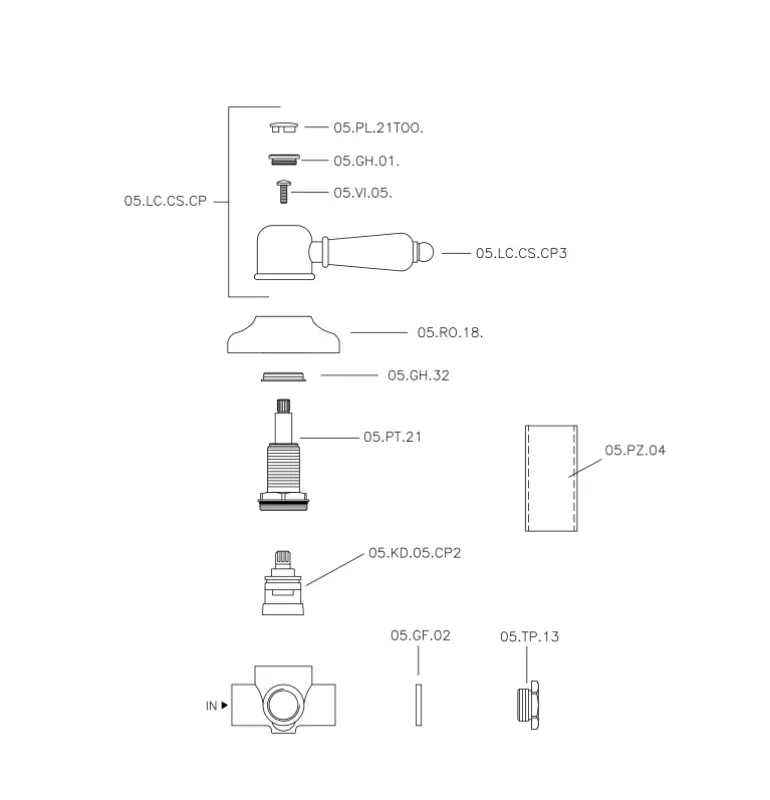 Robinetul de comutare Huber Croisette, culoare aurie, 653.CS01H.AG