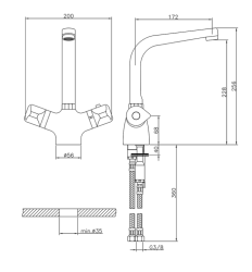 Clinica Huber robinet de bucătărie termostatic crom CLT6501021