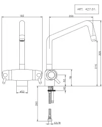 Huber Clinic Plus robinet de bucătărie termostatic crom CPT6501021