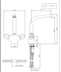 Huber Prima robinet de bucătărie termostatic crom 117P01HCR