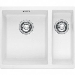 Franke Sirius 2 S2D 160 una și jumătate 1,5 chiuvetă albă din material plastic 53,5x41cm sub montaj 125.0252.219