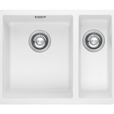 Franke Sirius 2 S2D 160 una și jumătate 1,5 chiuvetă albă din material plastic 53,5x41cm sub montaj 125.0252.219