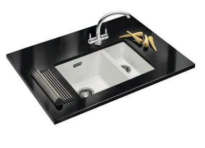 Franke Sirius 2 S2D 160 una și jumătate 1,5 chiuvetă albă din material plastic 53,5x41cm sub montaj 125.0252.219