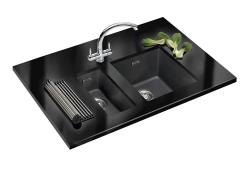 Franke Sirius 2 S2D 110.34 chiuvetă neagră din material plastic 34x41cm pentru montare sub blat 125.0252.227