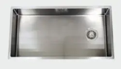 ABK Bingara Chiuvetă extra mare din oțel inoxidabil 80x40cm cu scurgere asimetrică montaj la suprafață sub blat și la nivel BIN80LFVI