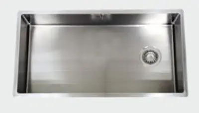 ABK Bingara Chiuvetă extra mare din oțel inoxidabil 80x40cm cu scurgere asimetrică montaj la suprafață sub blat și la nivel BIN80LFVI