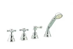 Cisal Arcana Ceramic robinet de baignoire 4 trous montage sur bordure dorée AC00029024