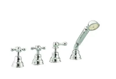 Cisal Arcana Ceramic robinet de baignoire 4 trous montage sur bordure dorée AC00029024