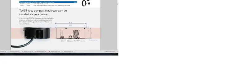 Priza de bucătărie Bachmann Twist în blat de lucru din oțel inoxidabil, dublă, cod 008749.