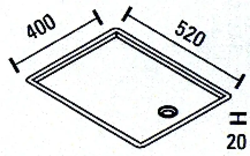 ABK Baronga scurgător de vase din oțel inoxidabil 52x40cm montaj la nivel BAR52FVI