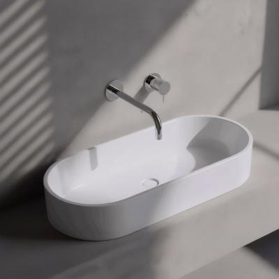 Waterevolution Flow baterie de chiuvetă încastrată cromată cu gura de scurgere de 25 cm T116B01-25