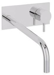 Robinetele de baie încorporate Waterevolution Flow cu placă de acoperire cromată și gură de 25 cm T1161B01-25.