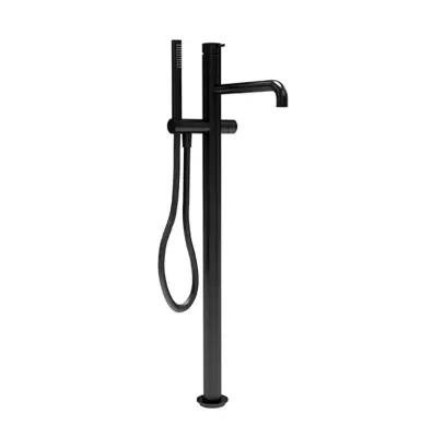 Robinetele pentru cada Water Evolution Flow, cu suport și duș manual, negru mat T133PR.