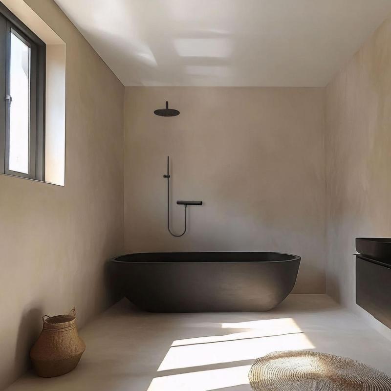 Ceas de duș Waterevolution Flow cu termostat și set de duș negru T140TPR.