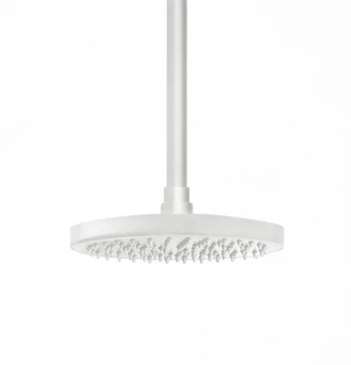 Dușul principal Waterevolution Flow de 200mm cu conexiune la tavan, finisaj mat alb T1642BR.