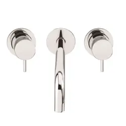 Waterevolution Flow 3-găuri robinet de chiuvetă incorporat crom cu gură de 25 cm 1208511212