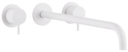 Robinetele de baie încorporate Waterevolution Flow cu 3 orificii, finisaj mat alb, cu gură de descărcare de 25, T1163FBR-25.